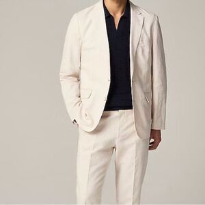J.Crew Slim-fit unstructured suit jacket in cotton-linen blend NWT Size 36R